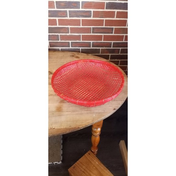 Crafting Supplies Bundle , Round wicker basket. Flower Shaped Wicker Basket, Rib - Picture 3 of 9